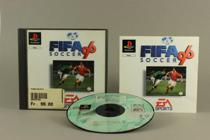 PlayStation Videospiel FIFA Soccer 96 Hülle mit Anleitung und Disc