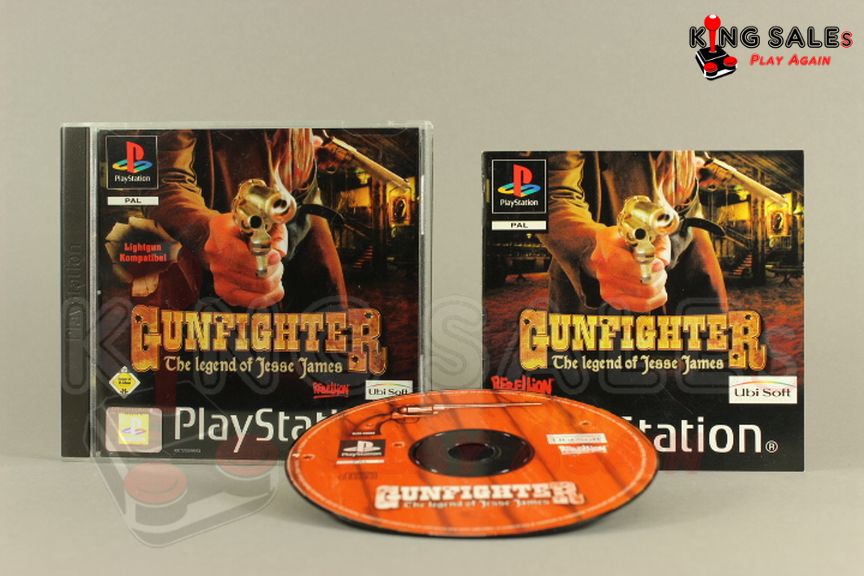 PlayStation Videospiel Gunfighter The Legend of Jesse James Hülle mit Anleitung und Disc