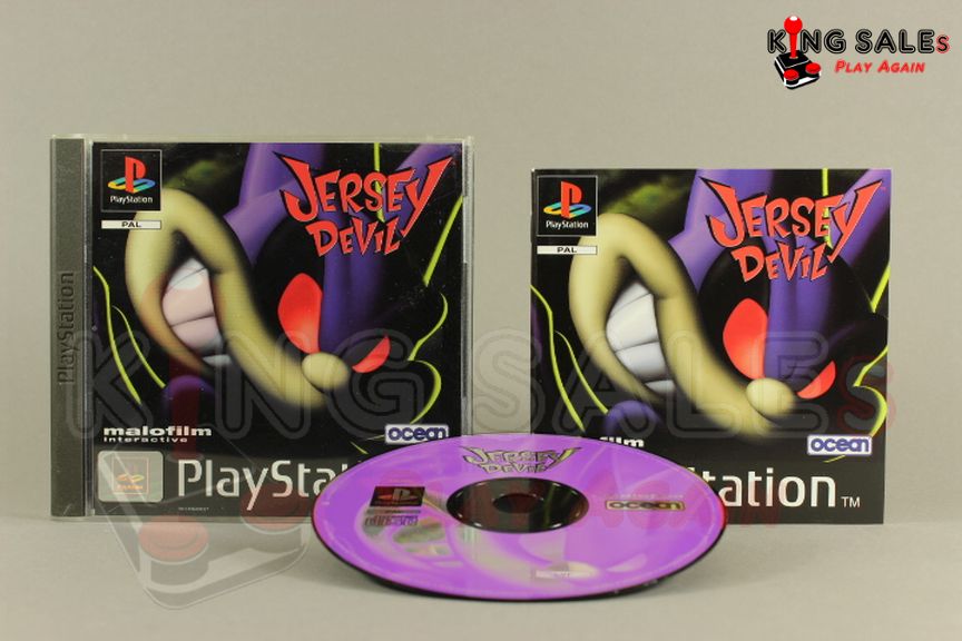 PlayStation Videospiel Jersey Devil Hülle mit Anleitung und Disc