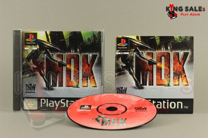 PlayStation Videospiel MDK Hülle mit Anleitung und Disc