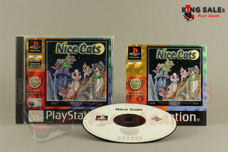 PlayStation Videospiel Nice Cats Hülle mit Anleitung und Disc