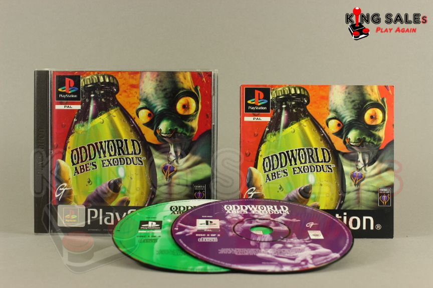 PlayStation Videospiel Oddworld Apes Exodus Hülle mit Anleitung und Disc
