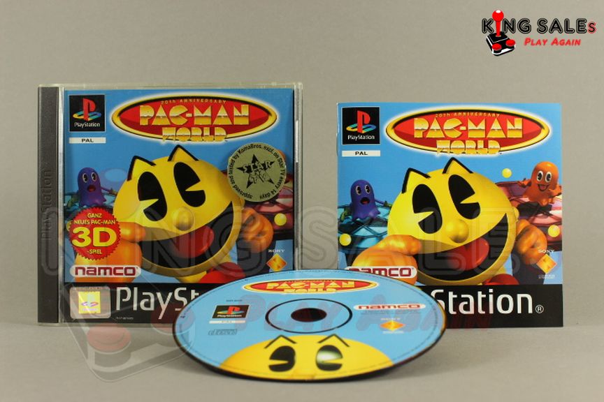 PlayStation Videospiel Pac-Man World Hülle mit Anleitung und Disc