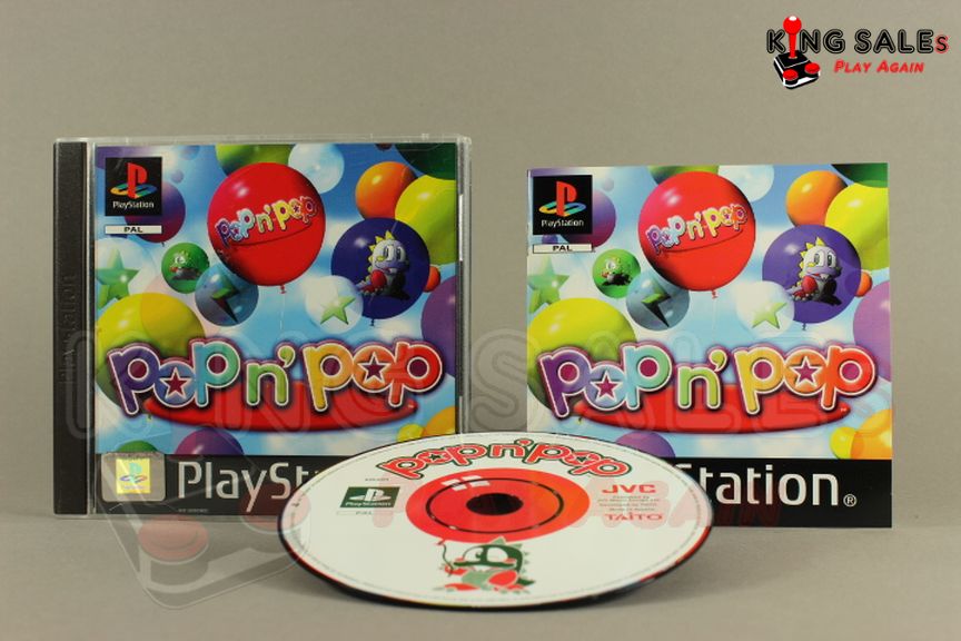 PlayStation Videospiel Pop n'Pop Hülle mit Anleitung und Disc