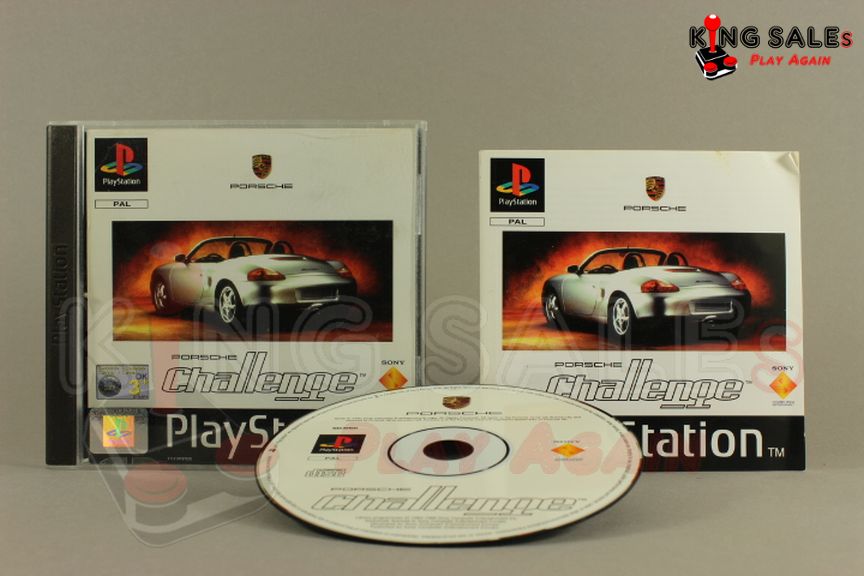 PlayStation Videospiel Porsche Challenge Hülle mit Anleitung und Disc