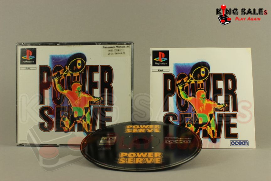 PlayStation Videospiel Power Serve Hülle mit Anleitung und Disc