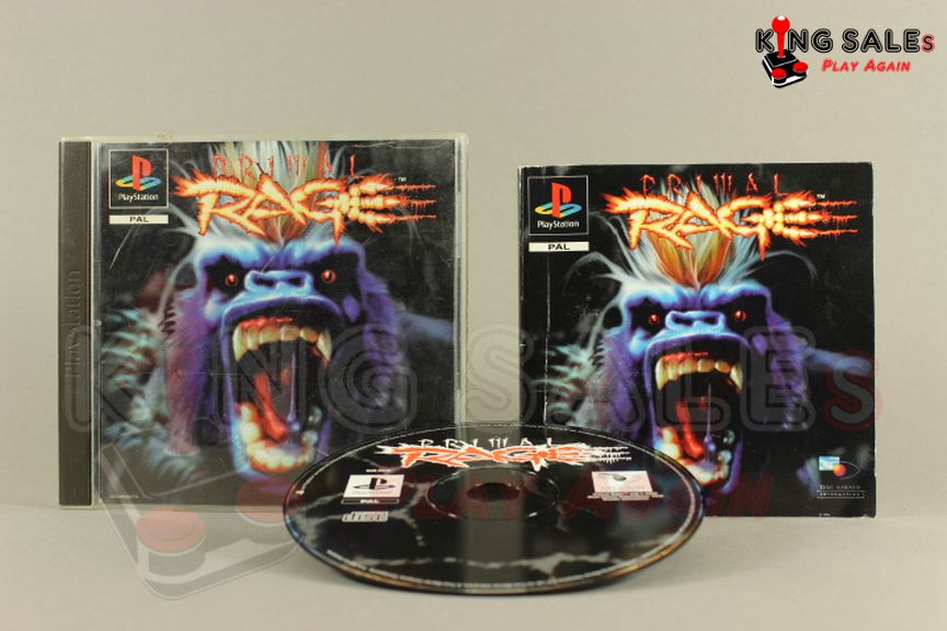 PlayStation Videospiel Primal Rage Hülle mit Anleitung und Disc