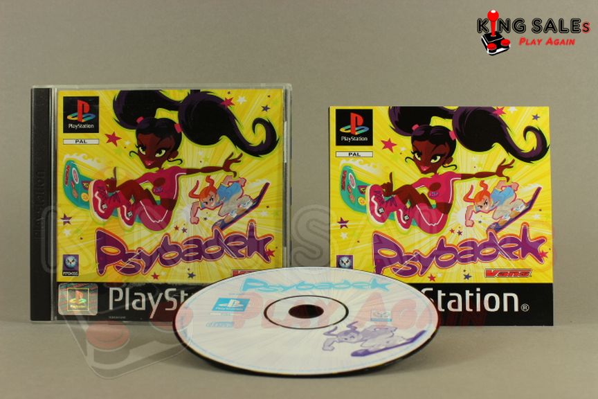 PlayStation Videospiel Psybadek Hülle mit Anleitung und Disc