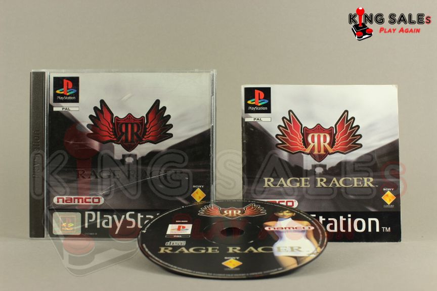 PlayStation Videospiel Rage Racer Hülle mit Anleitung und Disc