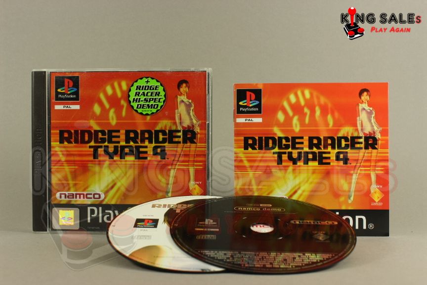 PlayStation Videospiel Ridge Racer Type 4 CiB Hülle mit Anleitung und Disc