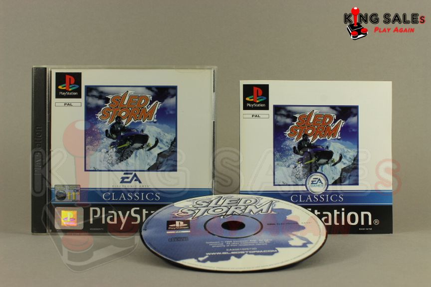 PlayStation Videospiel Sled Storm Hülle mit Anleitung und Disc