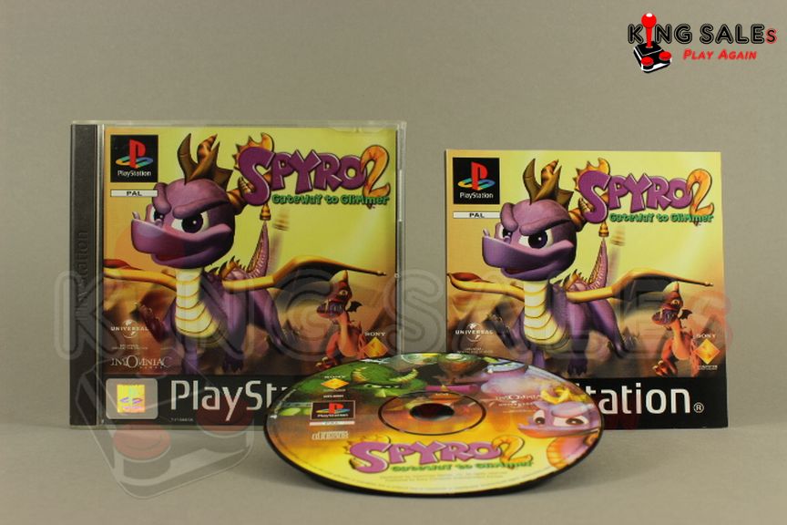 PlayStation Videospiel Spyro 2 Hülle mit Anleitung und Disc