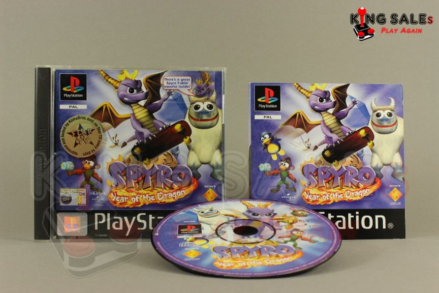 PlayStation Videospiel Spyro Year of the Dragon Hülle mit Anleitung und Disc