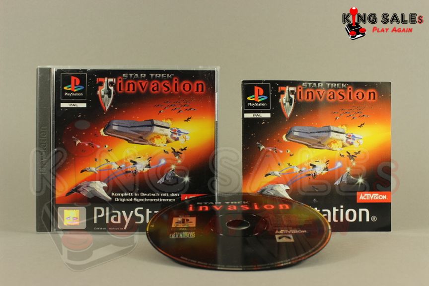 PlayStation Videospiel Star Trek Invasion Hülle mit Anleitung und Disc