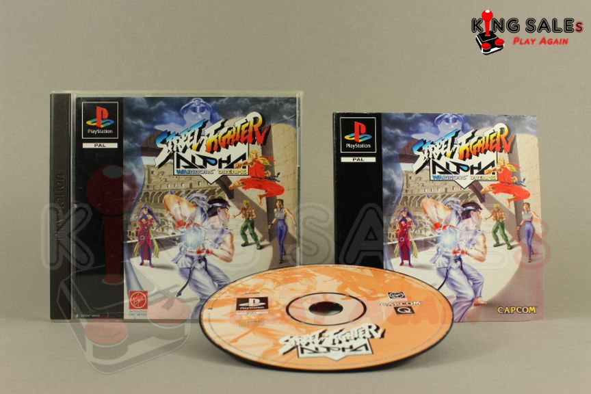 PlayStation Videospiel Street Fighter Alpha Warriors Dream Hülle mit Anleitung und Disc