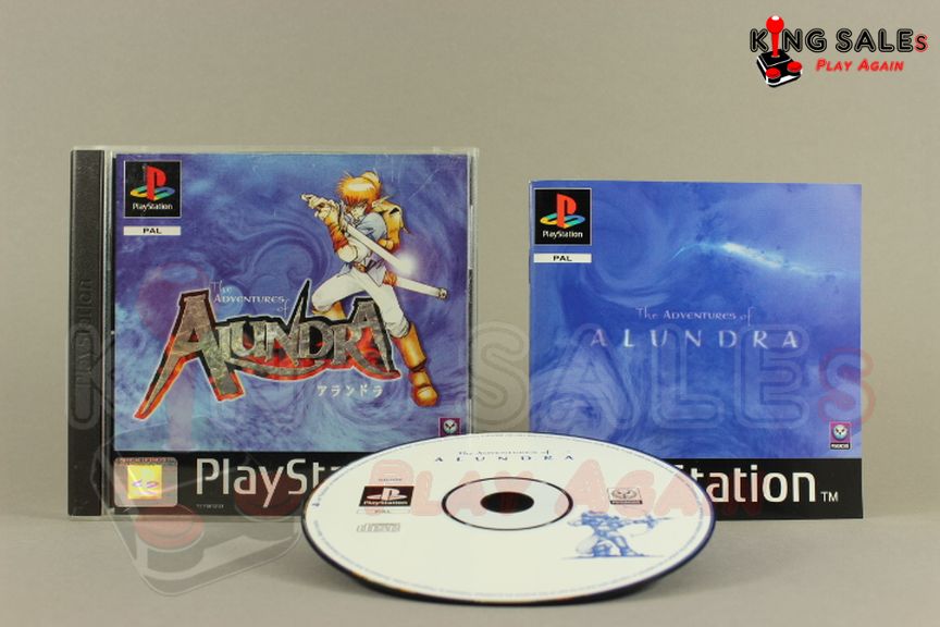 PlayStation Videospiel The Adventure of Alundra Hülle mit Anleitung und Disc