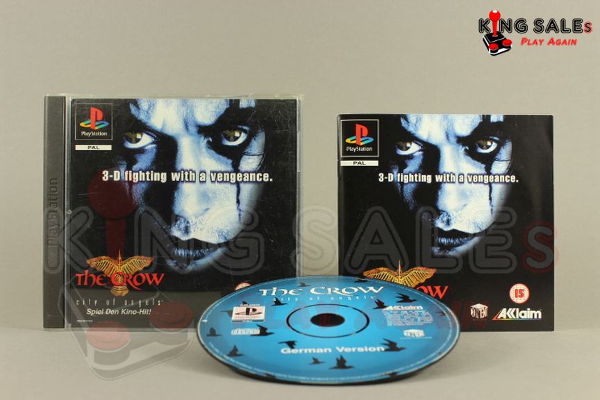 PlayStation Videospiel The Crow City of Angles Hülle mit Anleitung und Disc