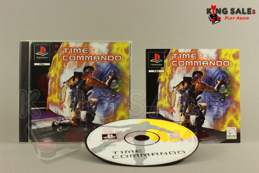 PlayStation Videospiel Time Commando Hülle mit Anleitung und Disc