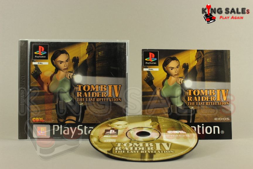 PlayStation Videospiel Tomb Raider 4 Hülle mit Anleitung und Disc