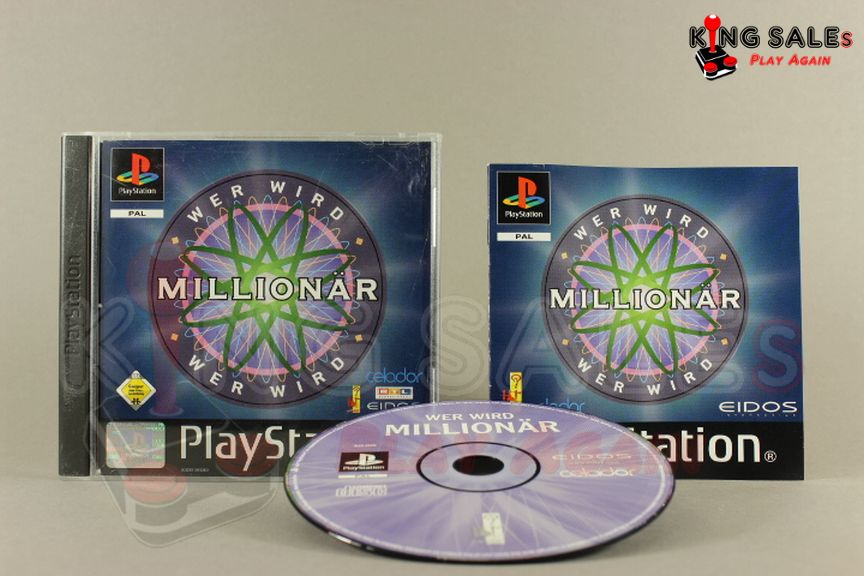 PlayStation Videospiel Wer wird Millionär Hülle mit Anleitung und Disc