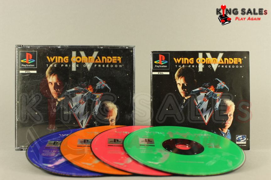 PlayStation Videospiel Wing Commander 4 Hülle mit Anleitung und Disc
