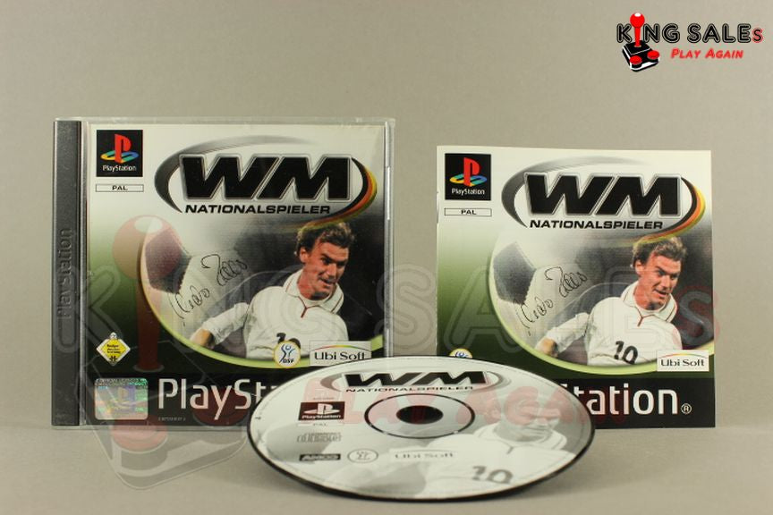 PlayStation Videospiel WM Nationalspieler Hülle mit Anleitung und Disc
