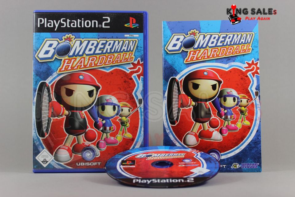 PlayStation 2 Videospiel Bomberman Hardball Hülle mit Anleitung und Disc