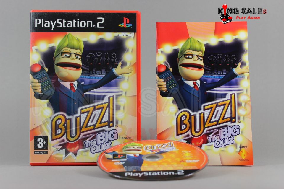 PlayStation 2 Videospiel Buzz the Big Quiz Hülle mit Anleitung und Disc