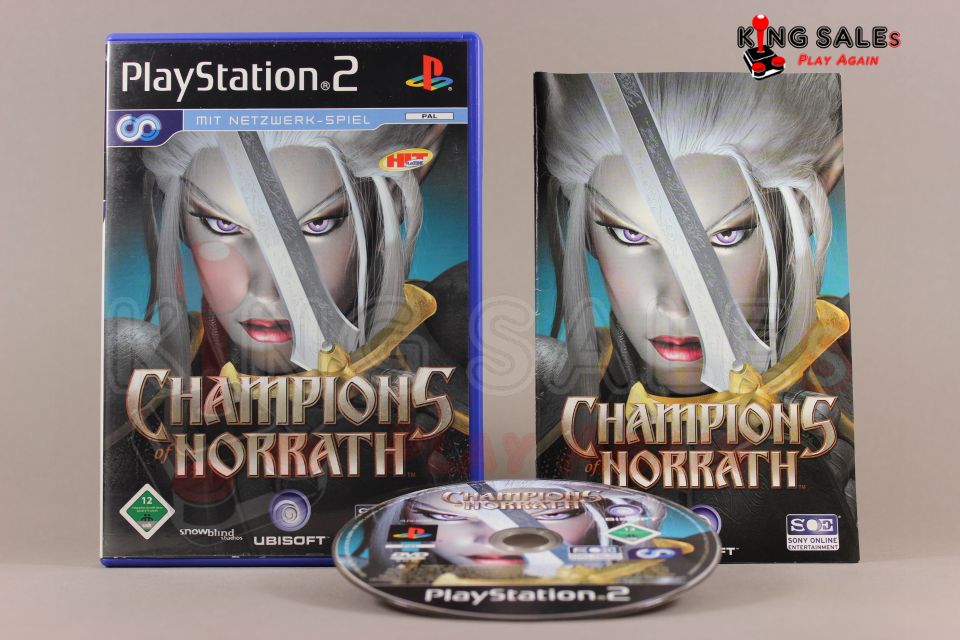 PlayStation 2 Videospiel Champions of Norrath Hülle mit Anleitung und Disc