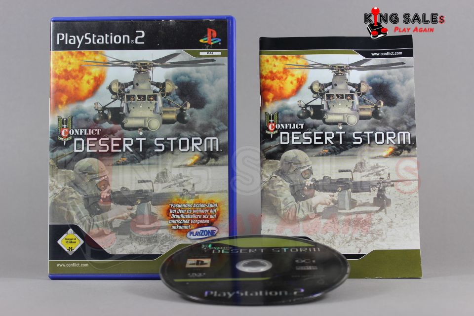 PlayStation 2 Videospiel Conflict Desert Storm Hülle mit Anleitung und Disc
