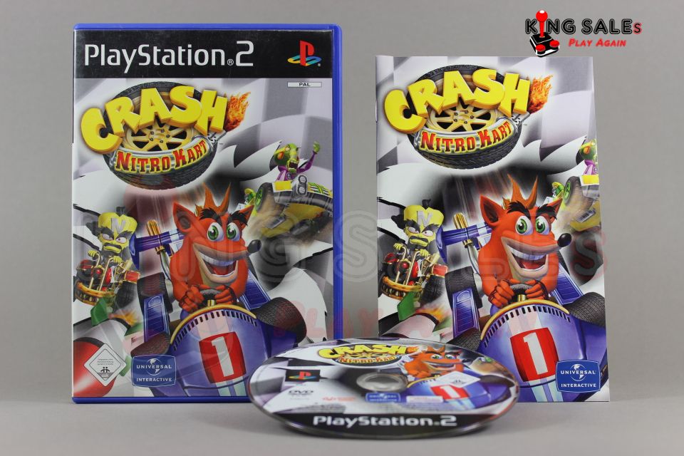 PlayStation 2 Videospiel Crash Nitro Kart Hülle mit Anleitung und Disc