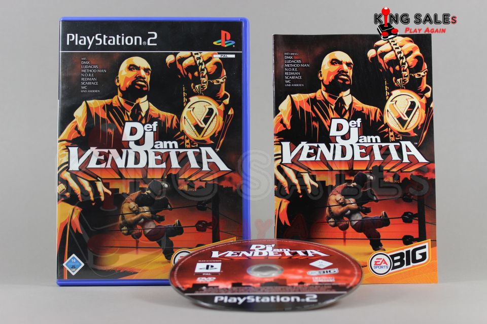 PlayStation 2 Videospiel Def Jam Vendetta Hülle mit Anleitung und Disc