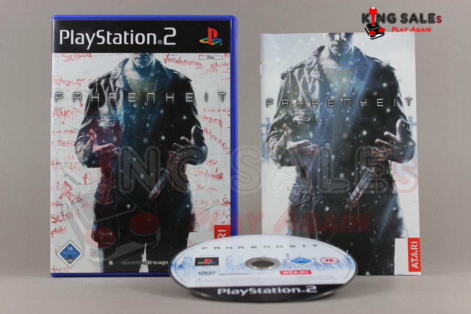 PlayStation 2 Videospiel Fahrenheit Hülle mit Anleitung und Disc