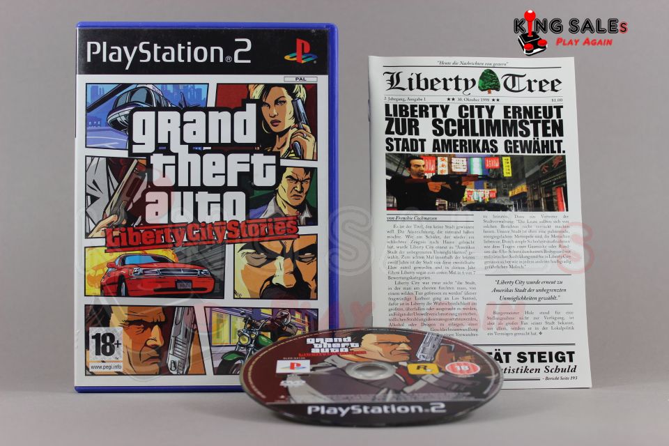 PlayStation 2 Videospiel Grand Theft Auto Liberty City Sories Hülle mit Anleitung und Disc
