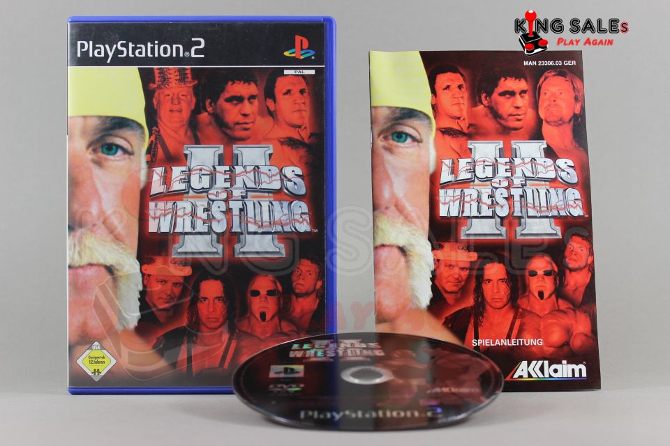 PlayStation 2 Videospiel Legends of Wrestling II Hülle mit Anleitung und Disc