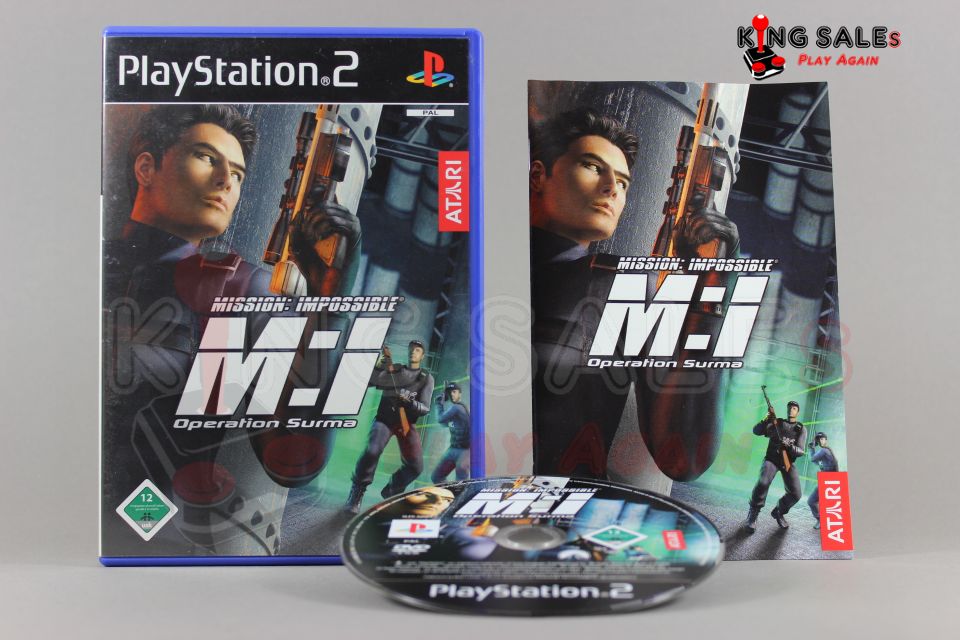 PlayStation 2 Videospiel Mission Impossible Operation Surma Hülle mit Anleitung und Disc