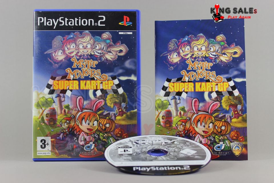 PlayStation 2 Videospiel Myth Makers Super Kart GP Hülle mit Anleitung und Disc