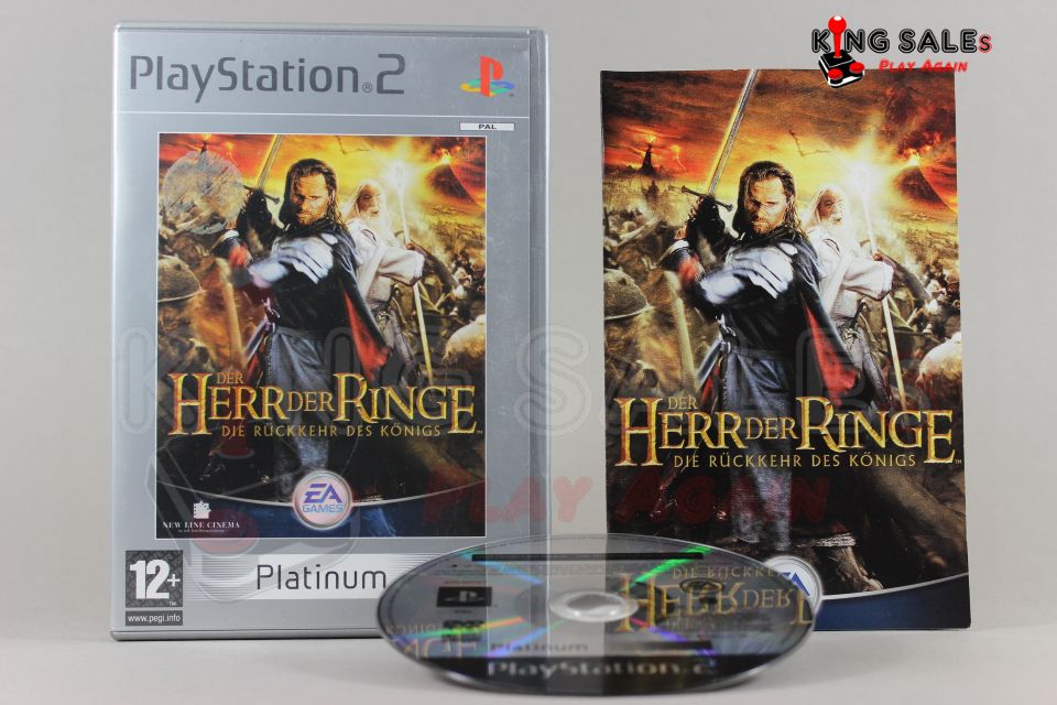 PlayStation 2 Videospiel Der Herr der ringe Die Rckkehr des Königs Hülle mit Anleitung und Disc Platinum