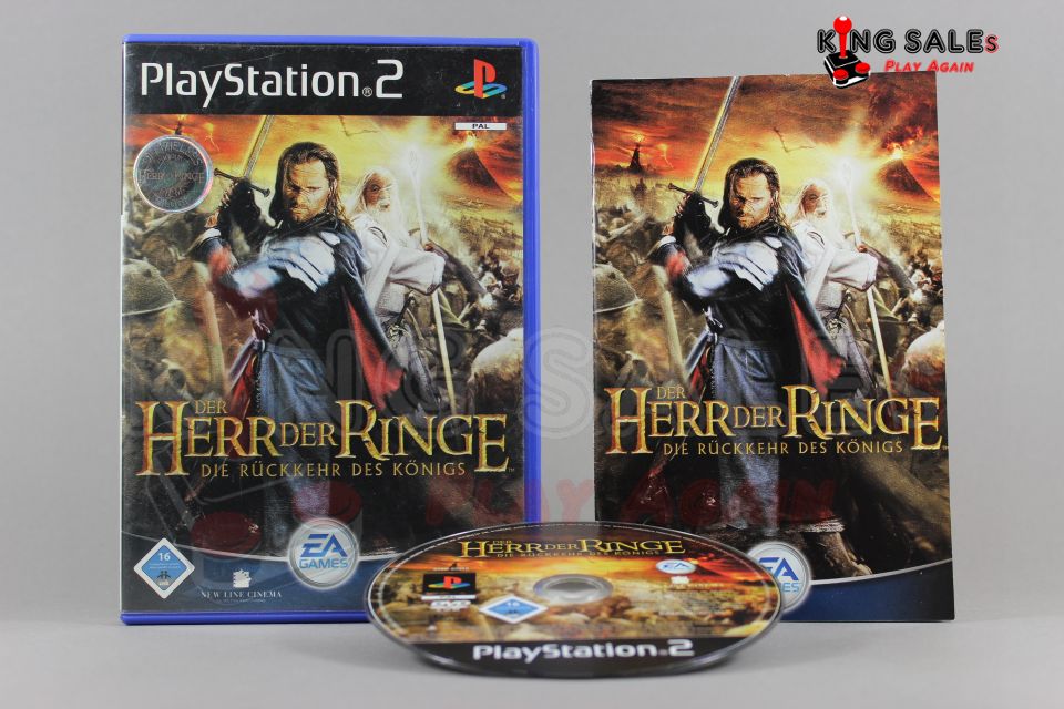 PlayStation 2 Videospiel Der Herr der ringe Die Rckkehr des Königs Hülle mit Anleitung und Disc