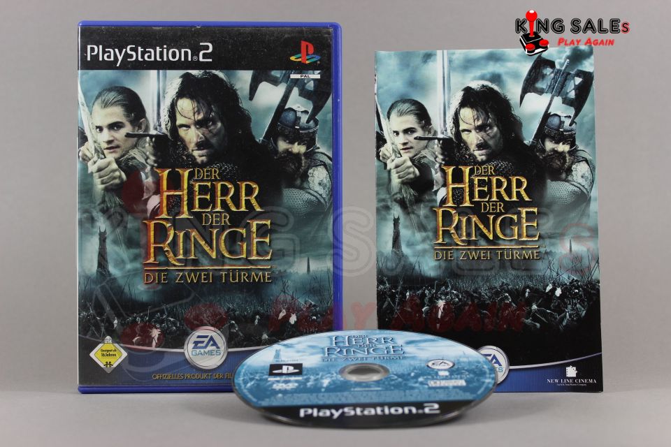 PlayStation 2 Videospiel Der Herr der ringe Die zwei Türme Hülle mit Anleitung und Disc