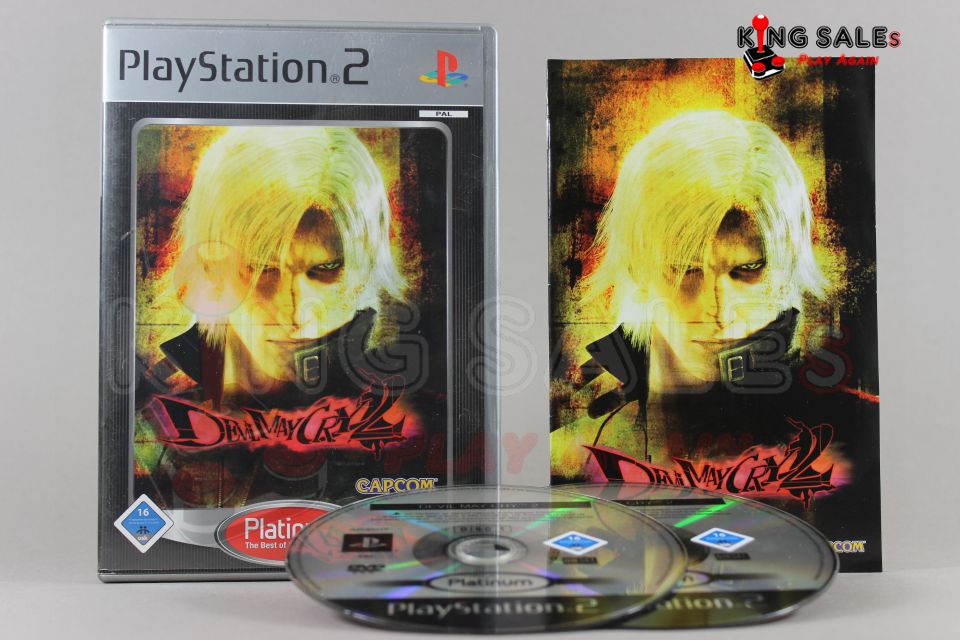 PlayStation 2 Videospiel Devil May Cry 2 platinum Hülle mit Anleitung und Disc