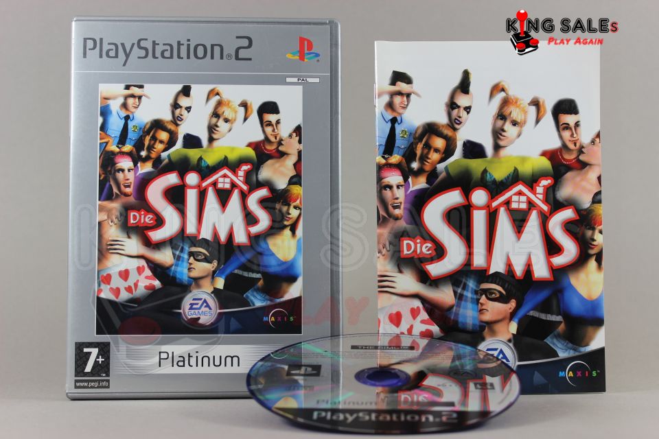 PlayStation 2 Videospiel Die Sims Platinum Hülle mit Anleitung und Disc