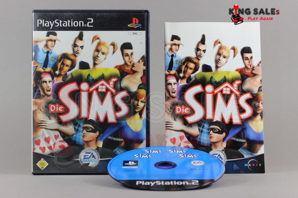 PlayStation 2 Videospiel Die Sims Hülle mit Anleitung und Disc