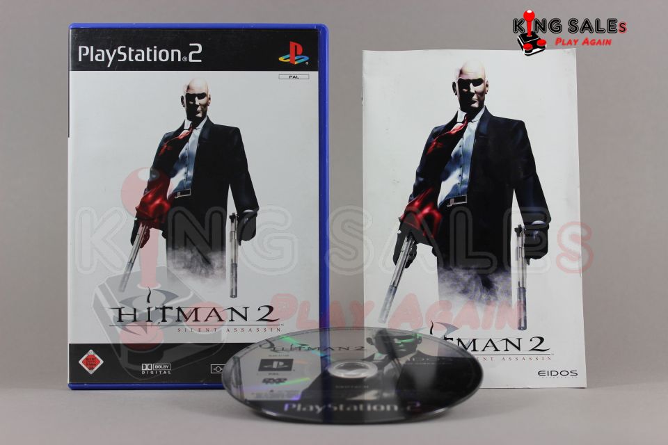 PlayStation 2 Videospiel Hitman 2 Silent Assassin Hülle mit Anleitung und Disc
