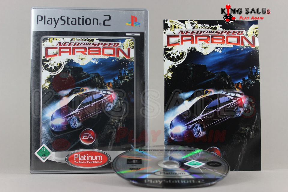 PlayStation 2 Videospiel Need for Speed Carbon Platinum Hülle mit Anleitung und Disc