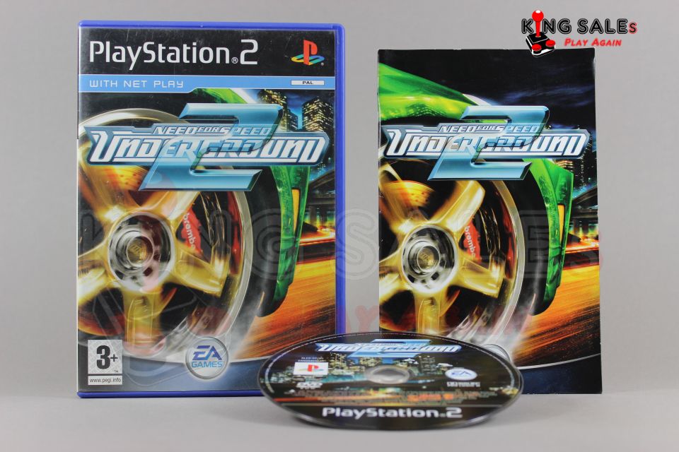 PlayStation 2 Videospiel Need for Speed Undeground 2 Hülle mit Anleitung und Disc