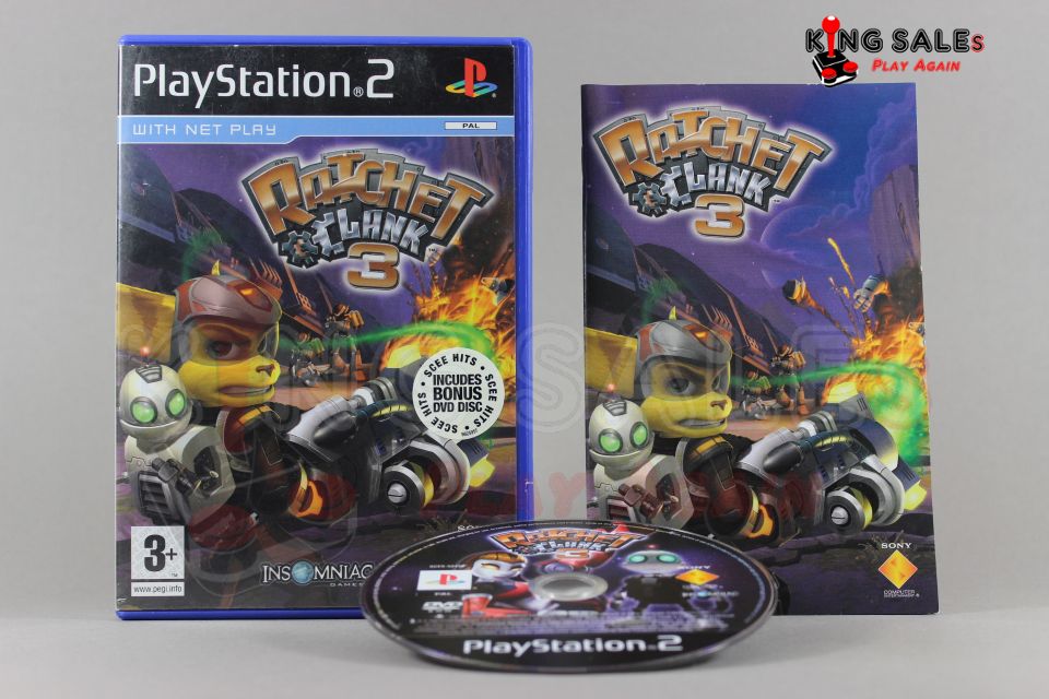 PlayStation 2 Videospiel Ratchet & Clank 3 Hülle mit Anleitung