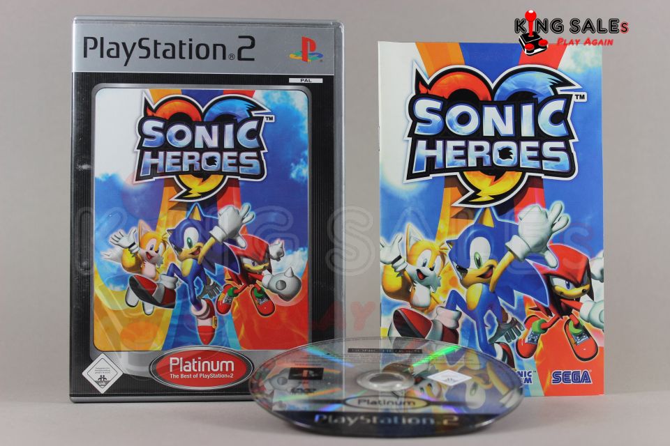 PlayStation 2 Videospiel Sonic Heroes Hülle mit Anleitung und Disc