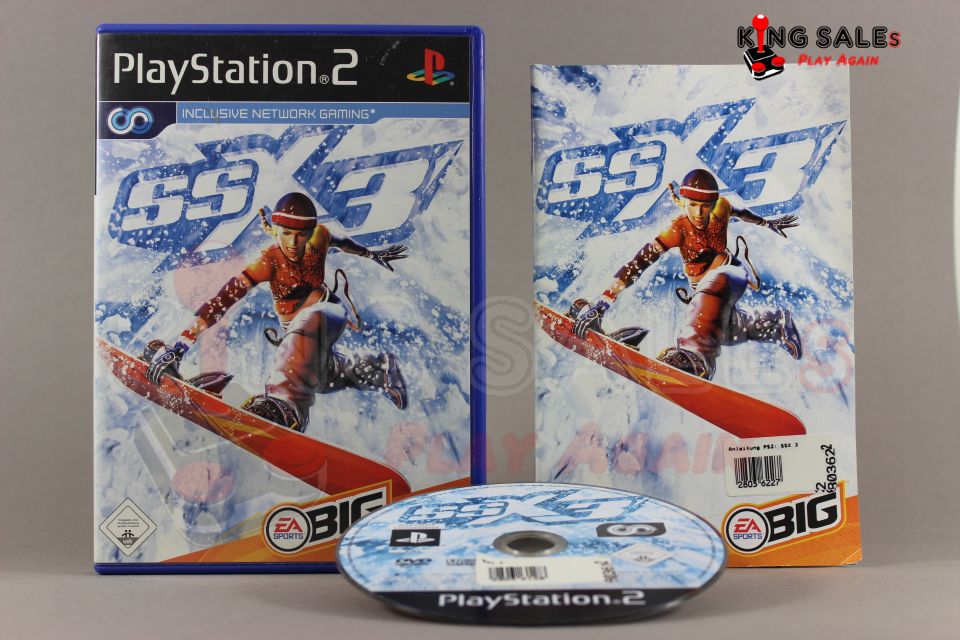 PlayStation 2 Videospiel SSX 3 Hülle mit Anleitung und Disc