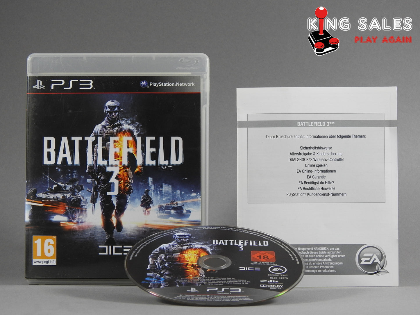 PlayStation 3 Videospiel Battlefield 3
Hülle mit Anleitung und Disc